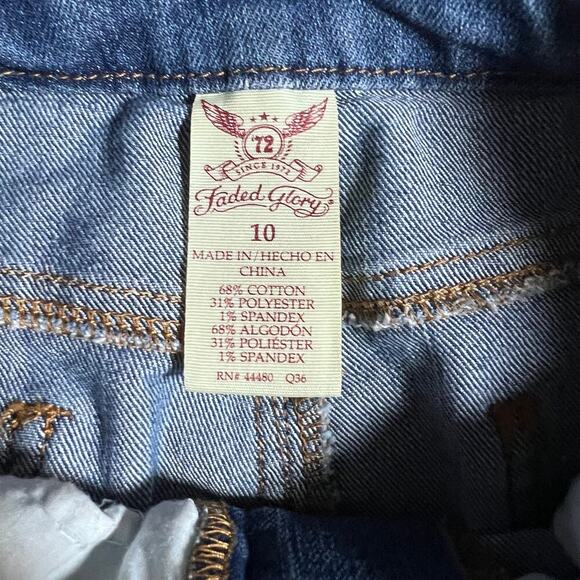 ✨Faded Glory Women’s Size 10 Blue Denim Jean Skirt Stretch Medium Wash Casual - Picture 3 of 5